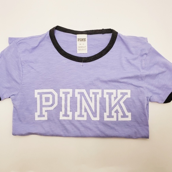 Pink |Purple  Ribbed Tee | XS - Picture 4 of 4